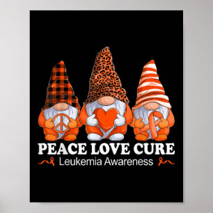 Buffalo-Karo-Gnom Frieden Liebe Heile Leukämie Bew Poster
