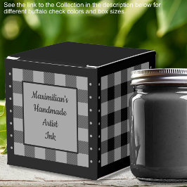 Buffalo Karo - grau und schwarz - klassisch Geschenkschachtel