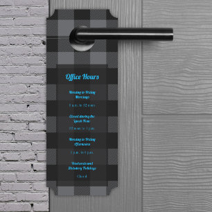 Buffalo Karo - Grau und Schwarz Türanhänger