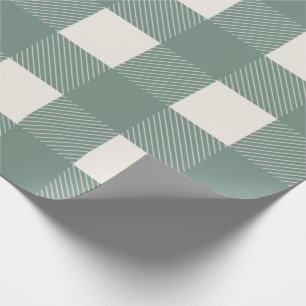 Buffalo Karo Green Simple Stylish Trendy Geschenkpapier