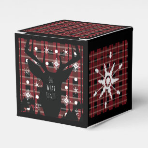 Buffalo-Karo-Hirsch-Schneeflocken-Weihnachtsfeier Geschenkschachtel