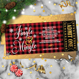 Buffalo Karo Jingle und Mingle Weihnachts-Party Einladung