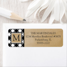 Buffalo Karo Kariert Kraft Paper Monogram