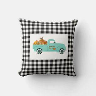 Buffalo Karo Kissen mit Blue Pumpkin Truck