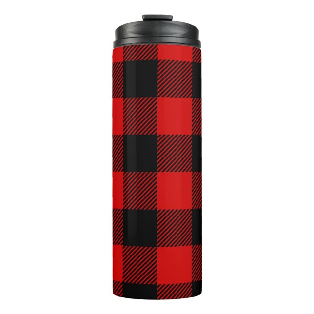 Buffalo-Karo-Muster Thermosbecher (Vorderseite)
