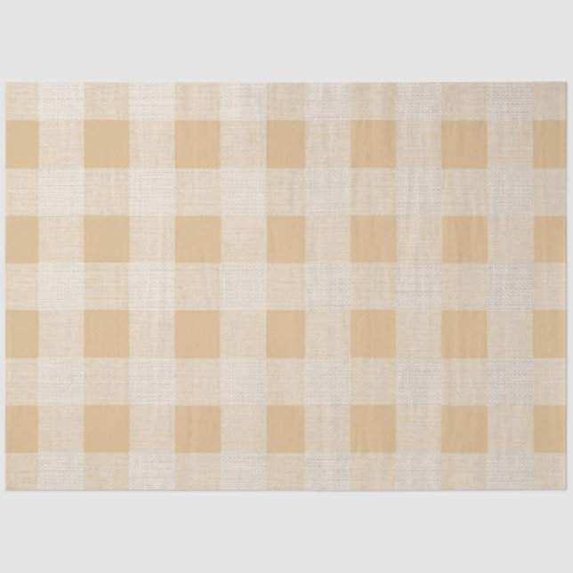 Buffalo Karo Nuetral Decoupage Seidenpapier (Vorderseite)