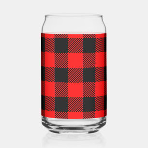 Buffalo Karo Red & Black Lumberjack Karierte Dekor Dosenglas