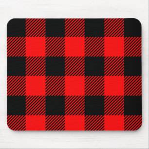 Buffalo Karo Rot und Schwarz Lumberjack Karierte D Mousepad
