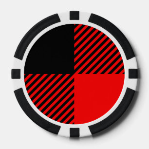 Buffalo Karo Rot und Schwarz Lumberjack Karierte D Pokerchips