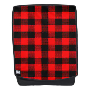 Buffalo Karo Rot und Schwarz Lumberjack Karierte D Rucksack