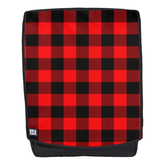 Buffalo Karo Rot und Schwarz Lumberjack Karierte D Rucksack (Vorderseite)