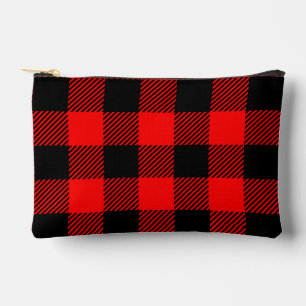 Buffalo Karo Rot und Schwarz Lumberjack Karierte D Zubehörtasche