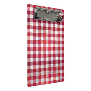 Buffalo Karo Rot und Weiß Mini Klemmbrett