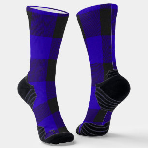 Buffalo Karo Royal Blau Kariert Socken