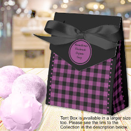 Buffalo-Karo - Schwarz und Lila - 3x1.5x3.25 Zent Geschenkschachtel