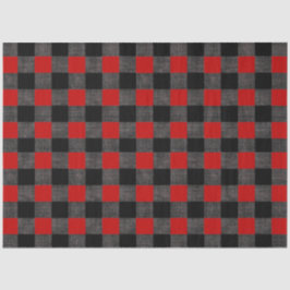 Buffalo Karo Schwarz und Rot Seidenpapier