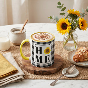 Buffalo-Karo Sonnenblume "Zuhause"   Tasse