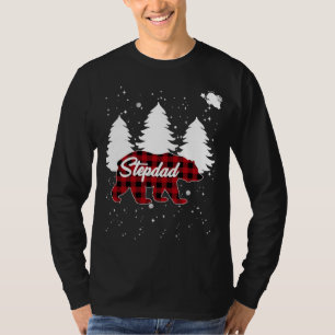 Buffalo-Karo-Step-Dad-Bär-Weihnachtsbaum-Pyjama F T-Shirt