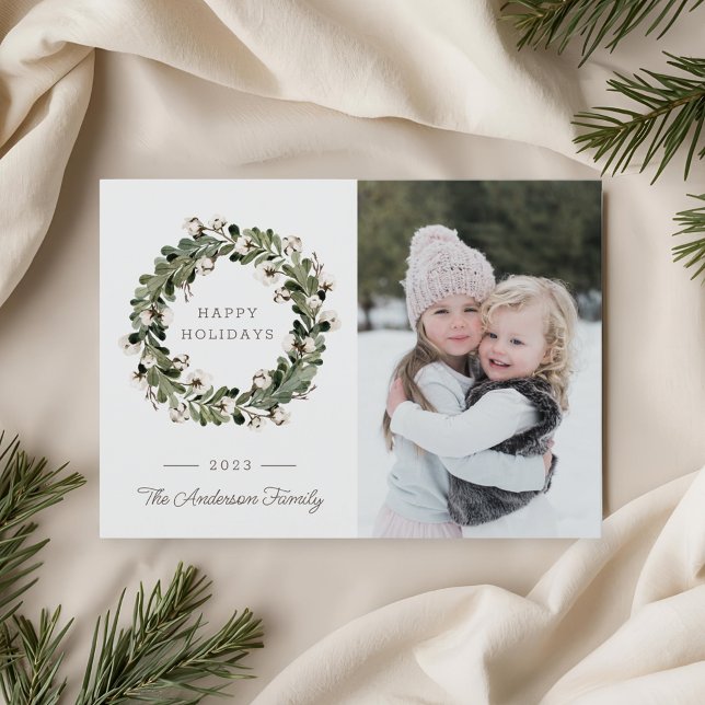 Buffalo Karo Weihnachtsweihnachtskraut Familien-Fo Feiertagskarte (Von Creator hochgeladen)