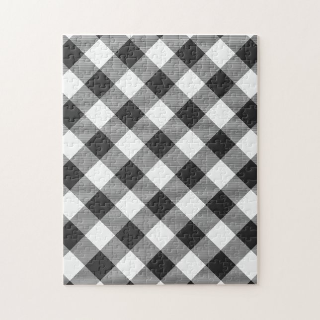 Buffalo Karo White Clan Tartan Kariertes Muster (Vertikal)