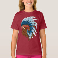 Buffalo Kopf mit indianischer Hitze