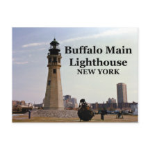 Buffalo Main Lighthouse, New York Postcard