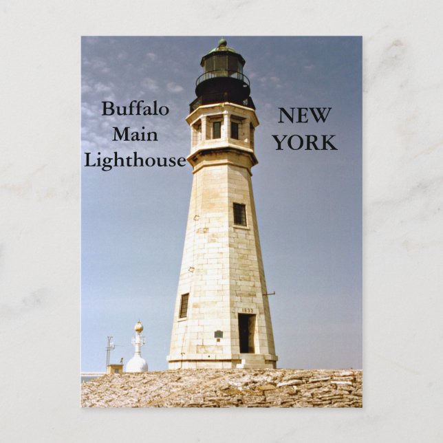 Buffalo Main Lighthouse, New York Postcard Postkarte (Vorderseite)