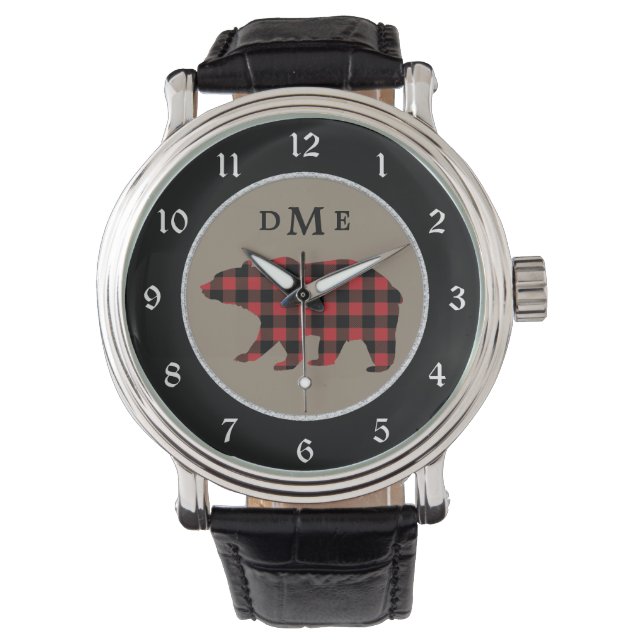 Buffalo-Monogram Armbanduhr (Vorderseite)