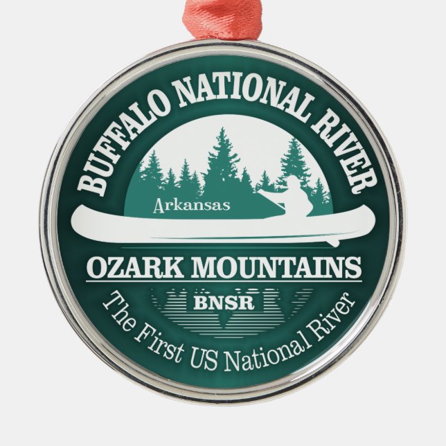 Buffalo National River (Kanu) Ornament Aus Metall (Vorne)