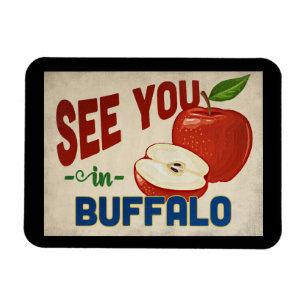 Buffalo New York Apfel - Vintage Reise Magnet