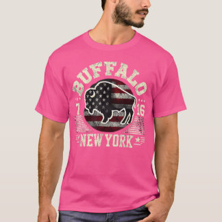 Buffalo New York Bills Vintage Amerikanische Flagg T-Shirt