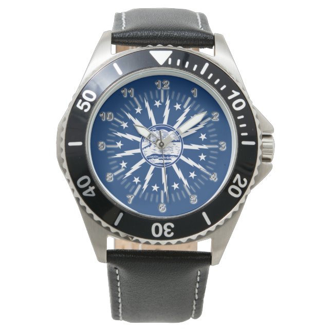 Buffalo (New York) City flagge Watch Armbanduhr (Vorderseite)