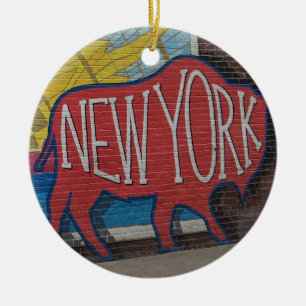 Buffalo New York Keramik Ornament