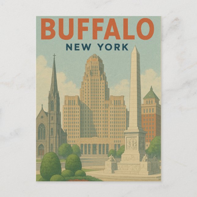 Buffalo New York Postkarte (Vorderseite)