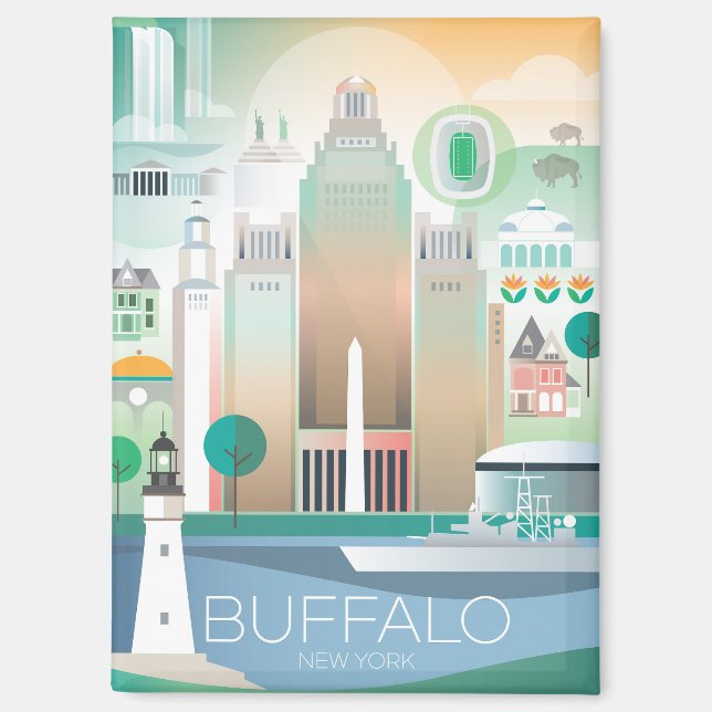 Buffalo, New York Refrigerator Magnet (Recto)