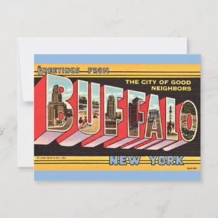 Buffalo New York Retro-Postkarte Postkarte
