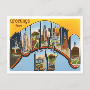 Buffalo, New York Vintage Große Buchstaben Postkar Postkarte