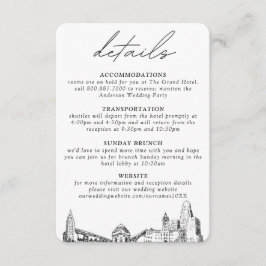 Buffalo New York Wedding Details Eintrittskarte Begleitkarte