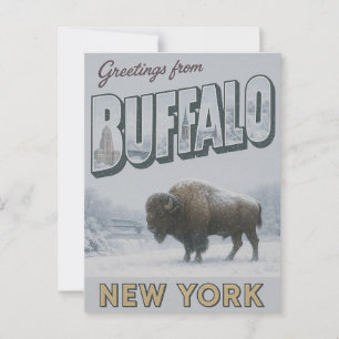Buffalo New York Winter Postkarte