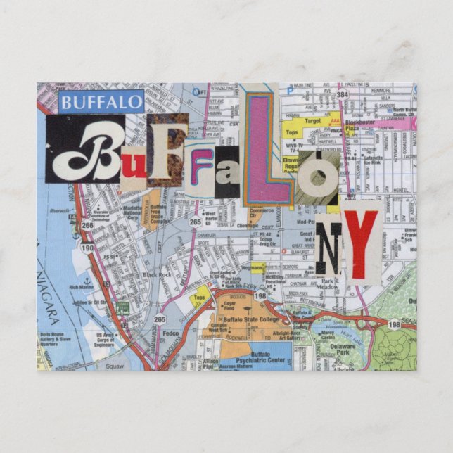 Buffalo NY Collage Postcard Postkarte (Vorderseite)
