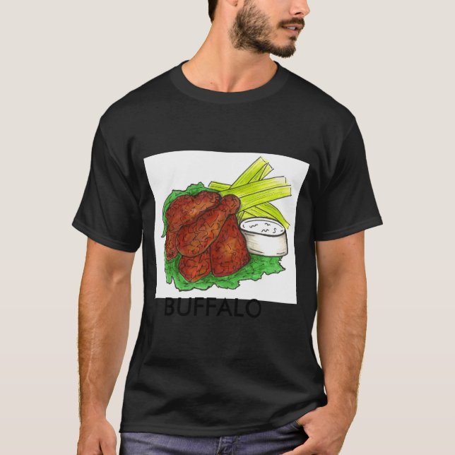 Buffalo Ny New York Hot Bbq Chicken Wings Celery _ T-Shirt (Vorderseite)