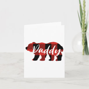 Buffalo Pläd Daddy Bear Fathers Day Ohrts Karte