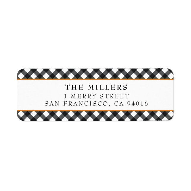 Buffalo Plaid Address Labels Christmas Holidays (Vorne)