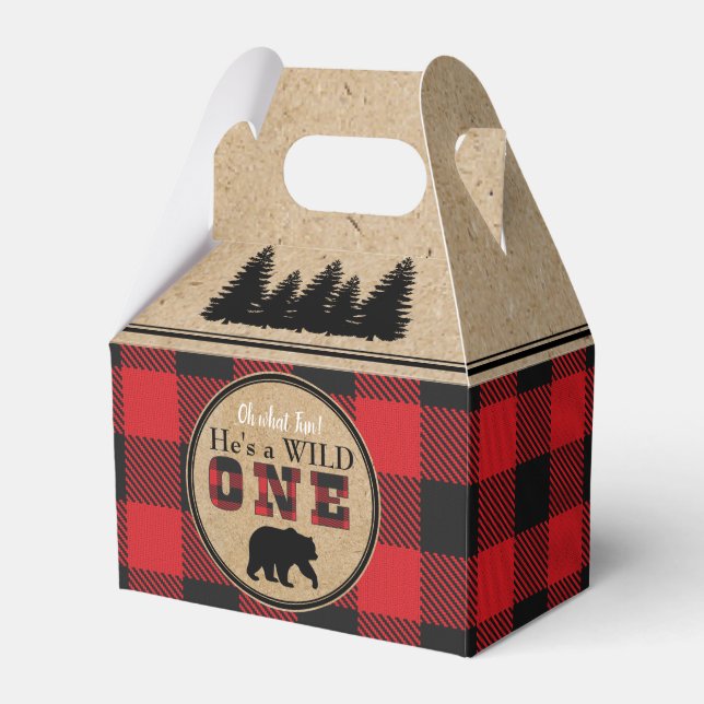 Buffalo Plaid Ballotins de fête d'anniversaire (Verso)