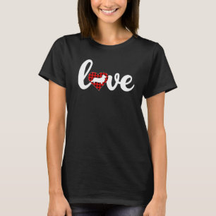 Buffalo Plaid Love Welsh Corgi Dog Valentine S Day T-Shirt