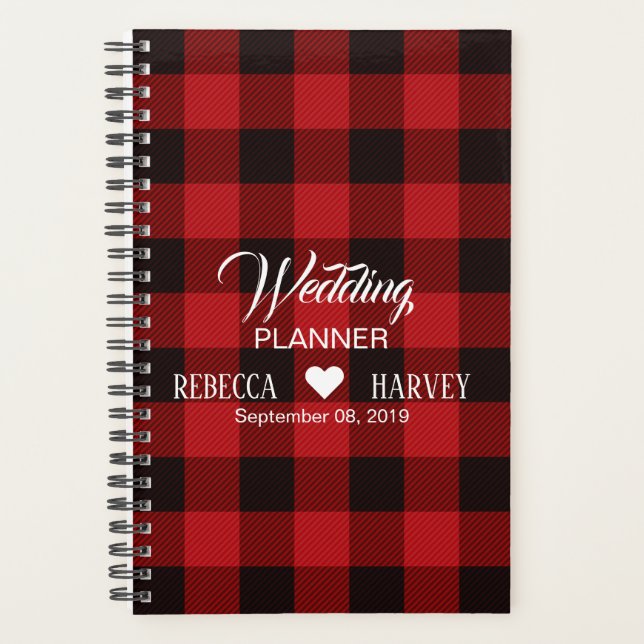 buffalo plaid mariage rustique d'hiver (Devant)