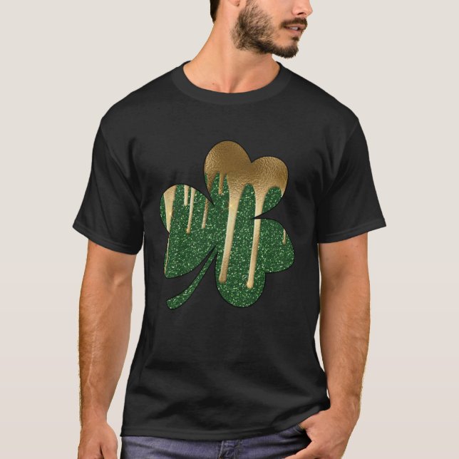 Buffalo Plaid Shamrock Women C Patricks Day Irish T-Shirt (Vorderseite)