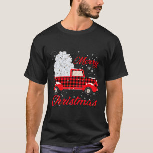 Buffalo Red Kariert Truck Frohe Weihnachtstoilette T-Shirt