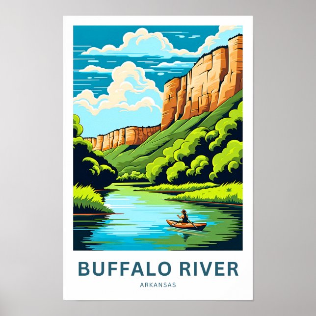 Buffalo River Arkansas Travel Print Poster (Vorne)