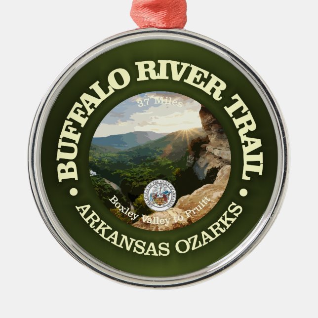 Buffalo River Trail (rd) Ornament Aus Metall (Vorne)